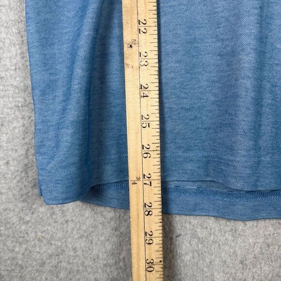 Travis Mathew Mens Size Medium Embroidered Polo Golf Shirt Blue Short Sleeve - Picture 4 of 8
